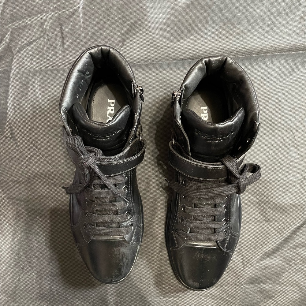 Prada leather ankle boots
